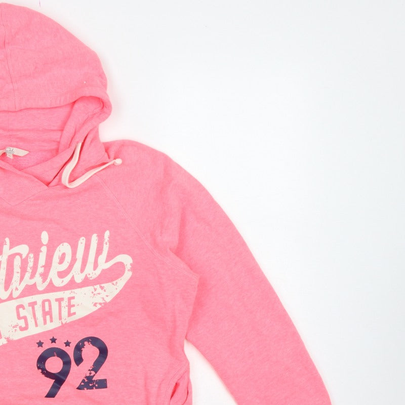 Clockhouse Women Pink XL Pullover Hoodie Graphic Print Pockets