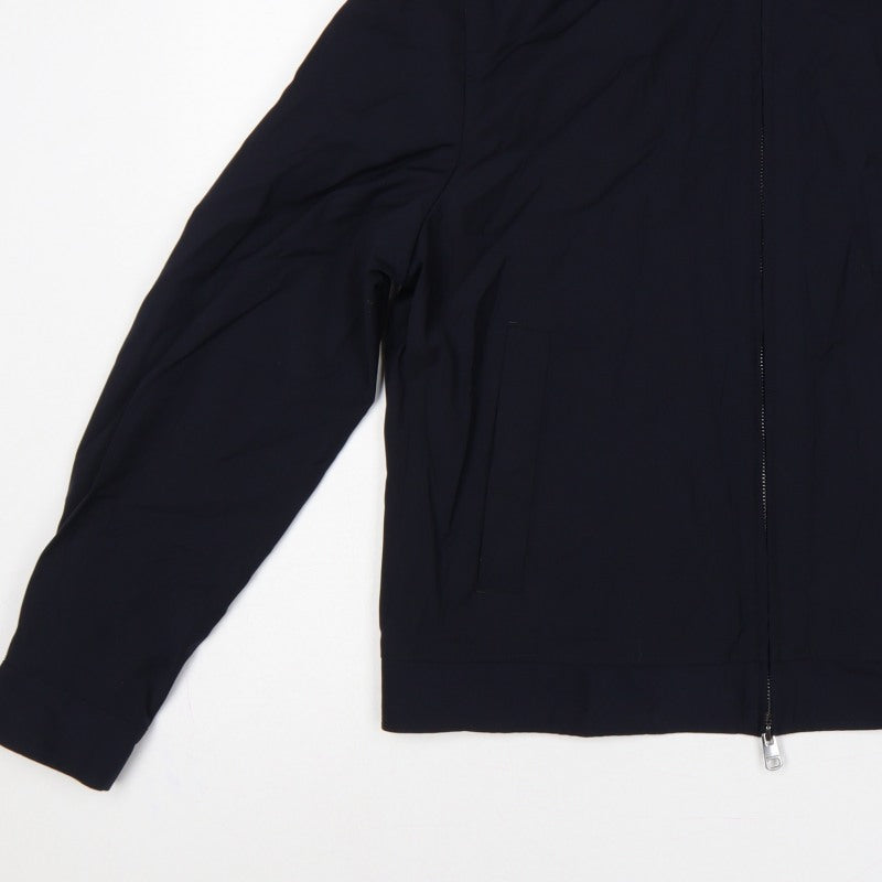 Autograph Men Navy M Wool Blend Full Zip Basic Jacket