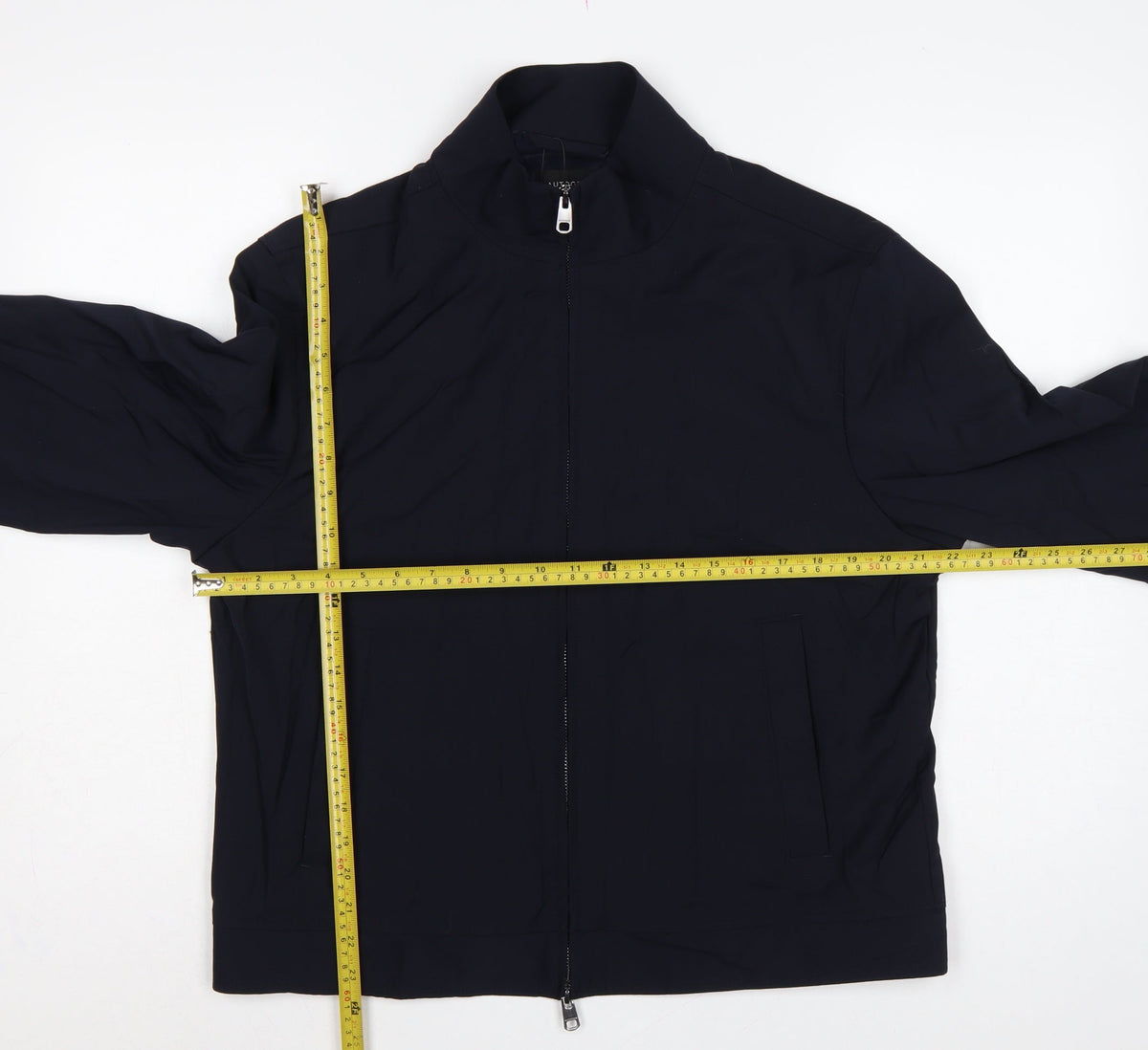 Autograph Men Navy M Wool Blend Full Zip Basic Jacket
