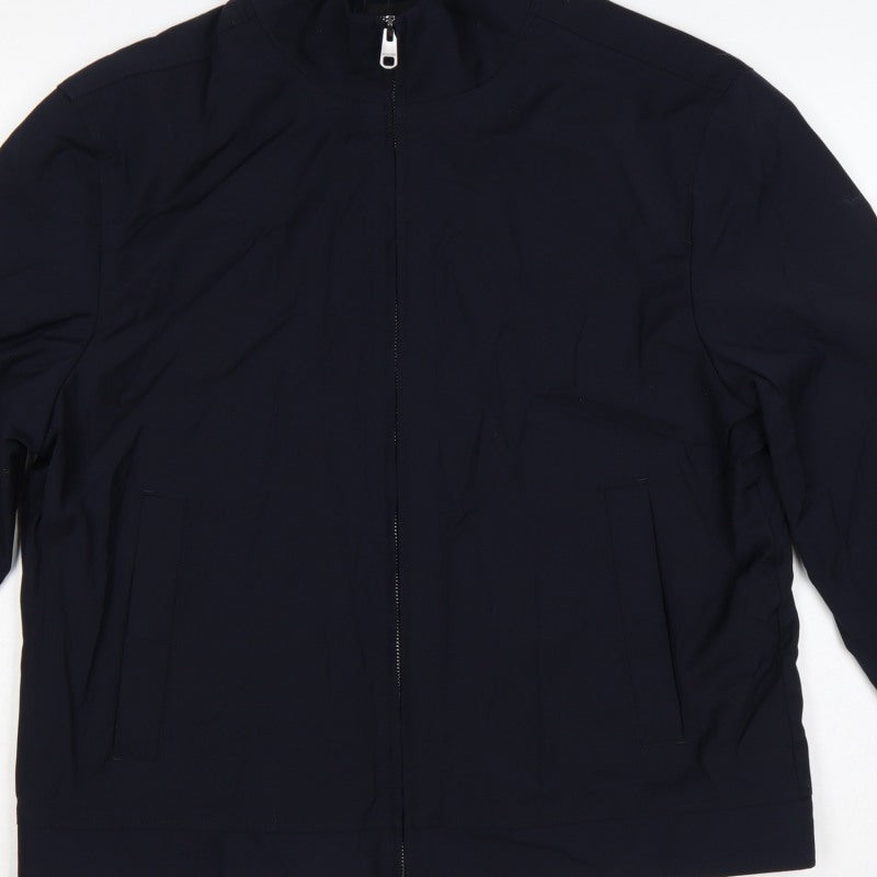 Autograph Men Navy M Wool Blend Full Zip Basic Jacket