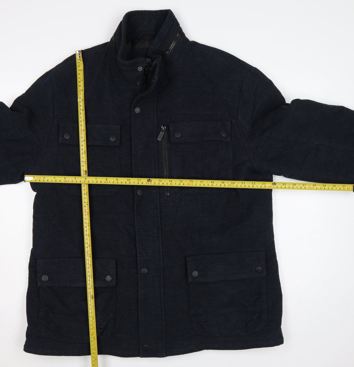 Next Signature Men’s Navy XL Italian Moleskin Military Jacket