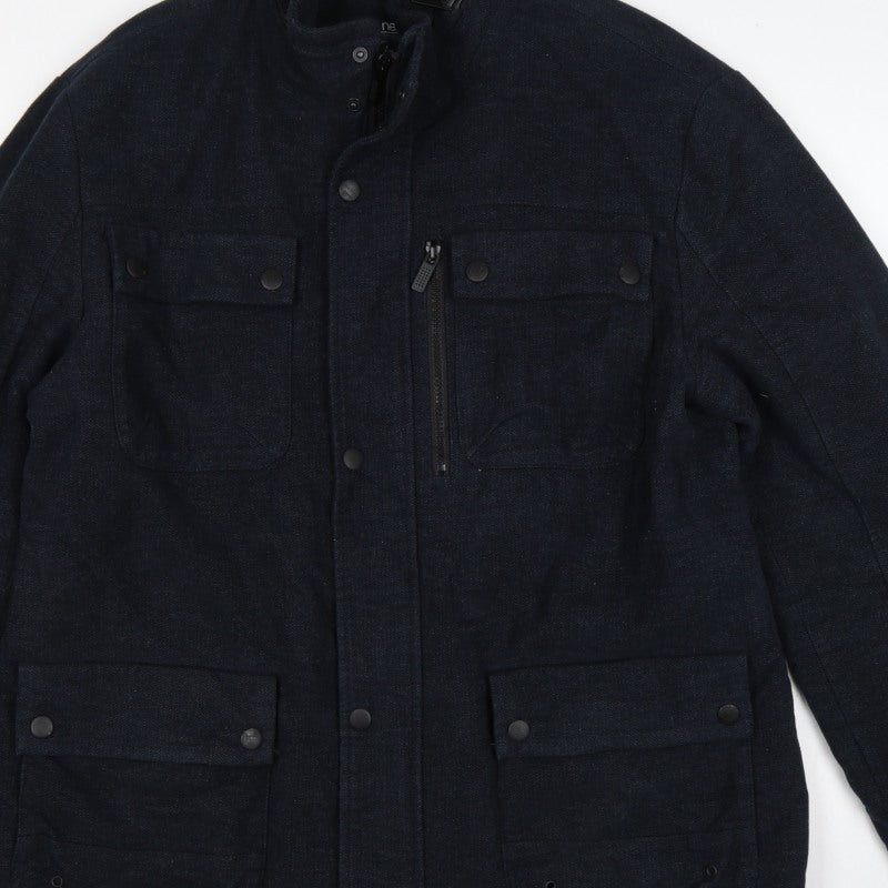 Next Signature Men’s Navy XL Italian Moleskin Military Jacket