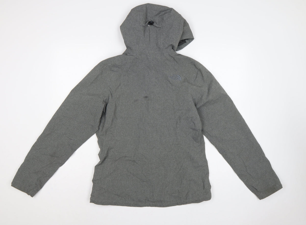 The North Face Women's Grey M Hooded DryVent Rain Jacket