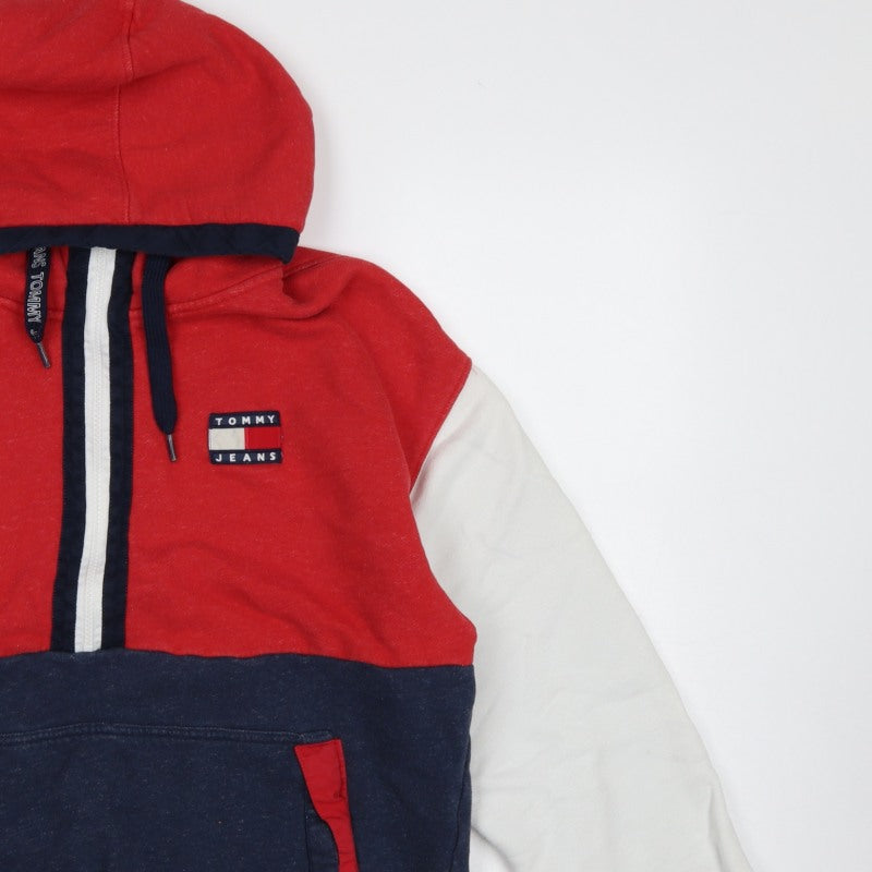 Tommy Jeans Men’s Multicoloured M Pullover 1/4 Zip Logo Hoodie