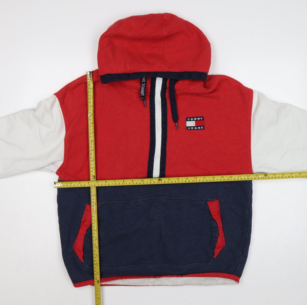Tommy Jeans Men’s Multicoloured M Pullover 1/4 Zip Logo Hoodie