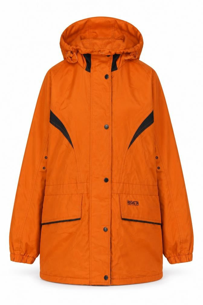 Regatta Women’s Orange S Hooded Waterproof Rain Jacket Outdoor