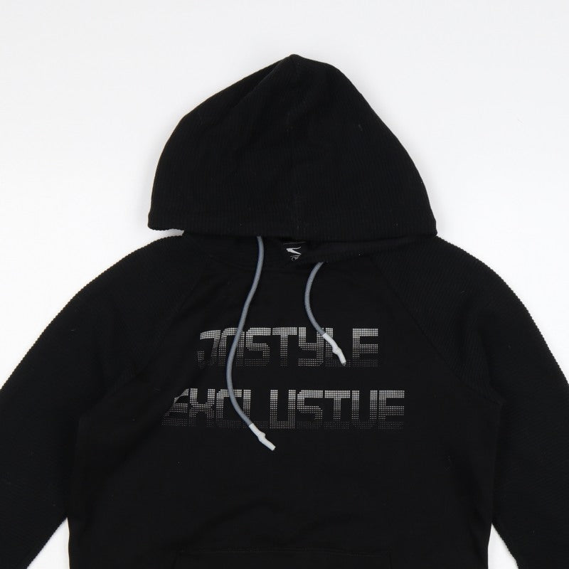 Slazenger Men's Black M Pullover Hoodie Graphic Print Pockets