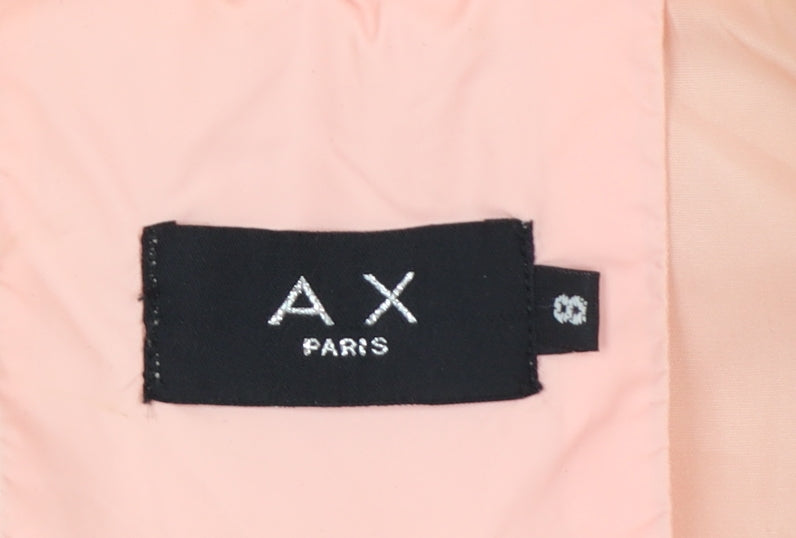 AX Paris Women Pink Size S Puffer Waistcoat Padded Snap Gilet