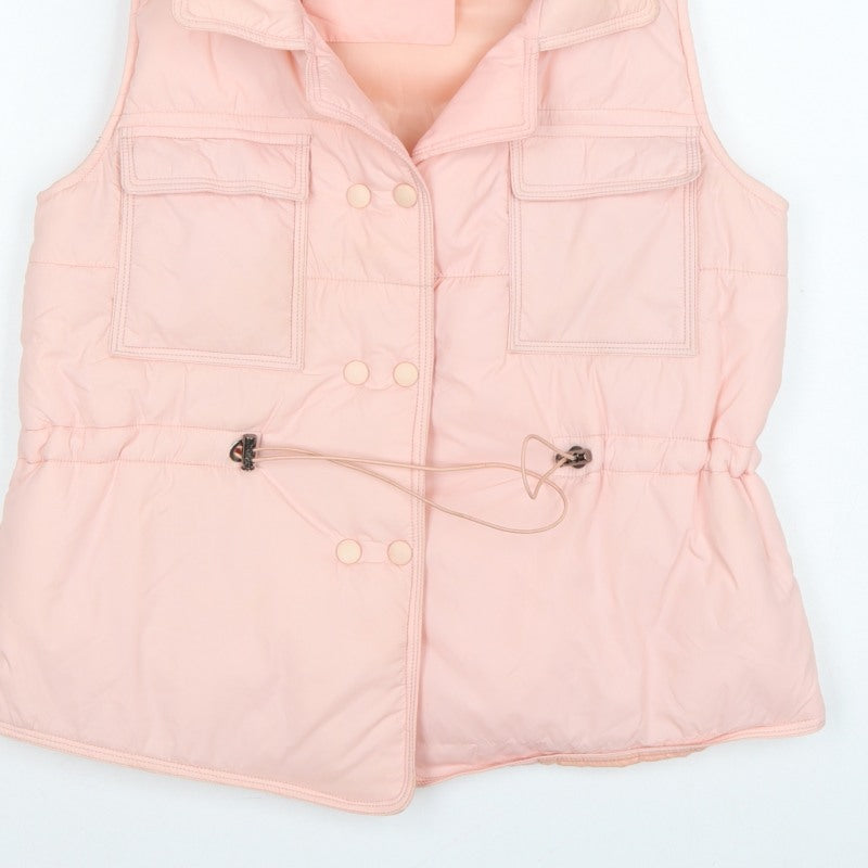 AX Paris Women Pink Size S Puffer Waistcoat Padded Snap Gilet