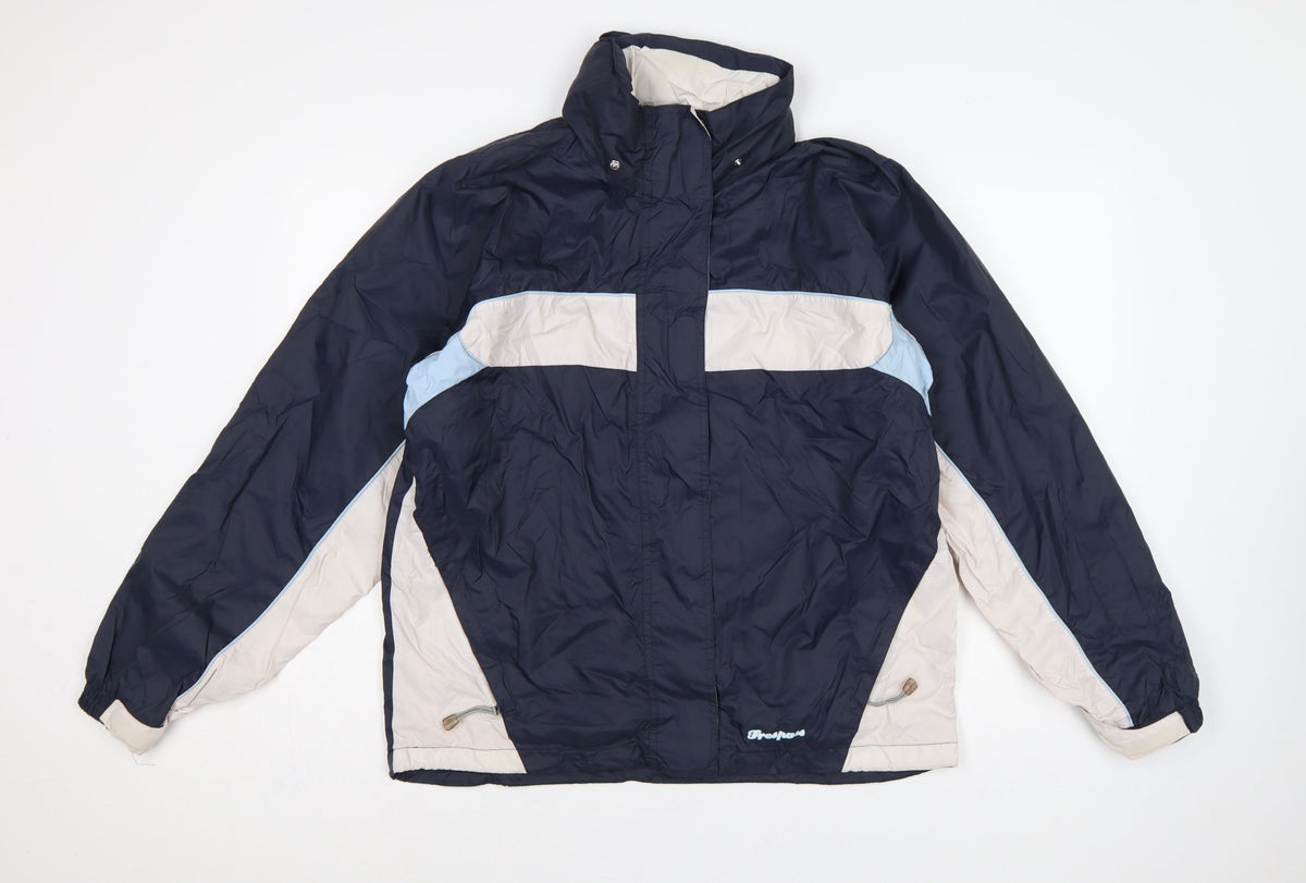 Trespass Women Blue Ski Jacket UK 14 Waterproof Windproof Taped Seams