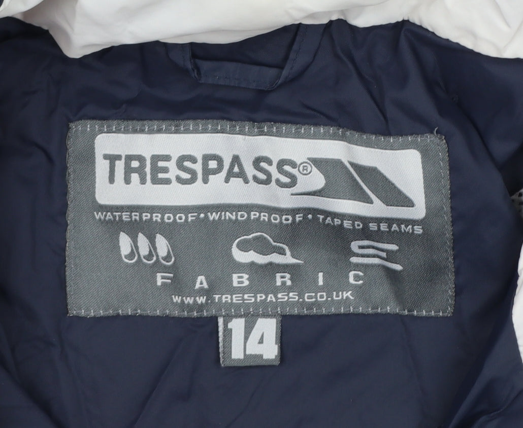 Trespass Women Blue Ski Jacket UK 14 Waterproof Windproof Taped Seams