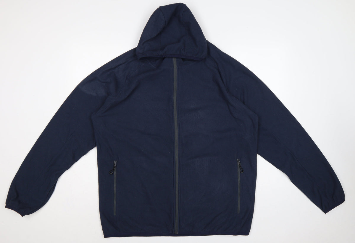 Regatta Professional Men's Blue XL Hooded Full Zip Fleece Jacket