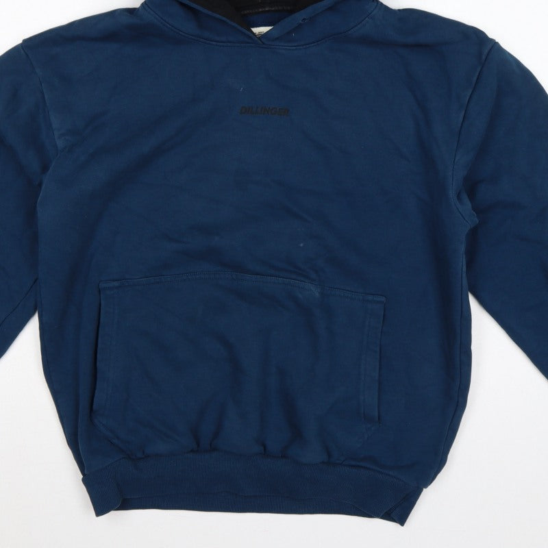 Dillinger Men’s Blue L Pullover Hooded Cotton Logo Hoodie