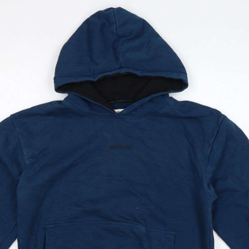 Dillinger Men’s Blue L Pullover Hooded Cotton Logo Hoodie