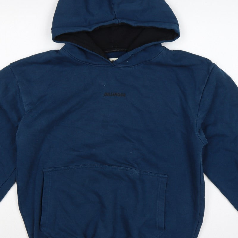 Dillinger Men’s Blue L Pullover Hooded Cotton Logo Hoodie
