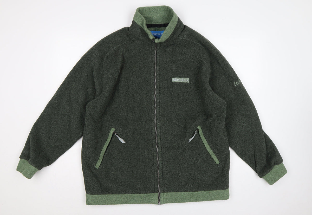 Karrimor Men’s Green M Full Zip Fleece Jacket Hiking Outdoor