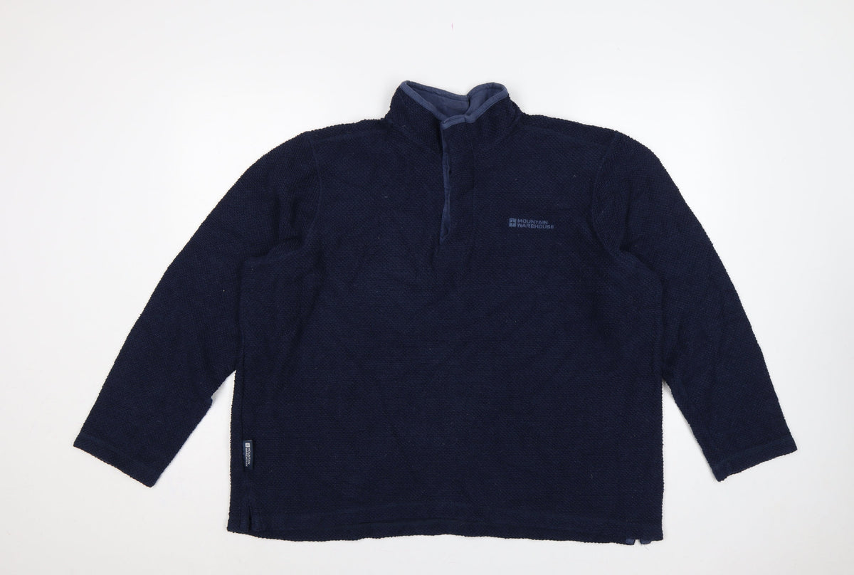 Mountain Warehouse Men’s Blue XL 1/4 Zip Fleece Sweatshirt