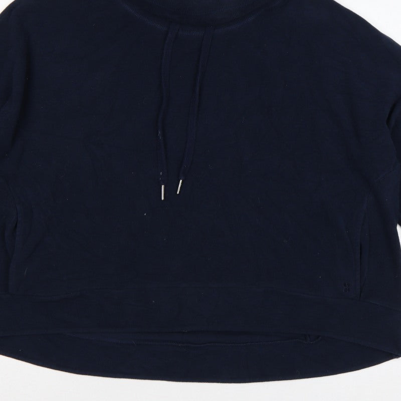 Sweaty Betty Women’s Navy Blue XL Pullover High Neck Sweatshirt