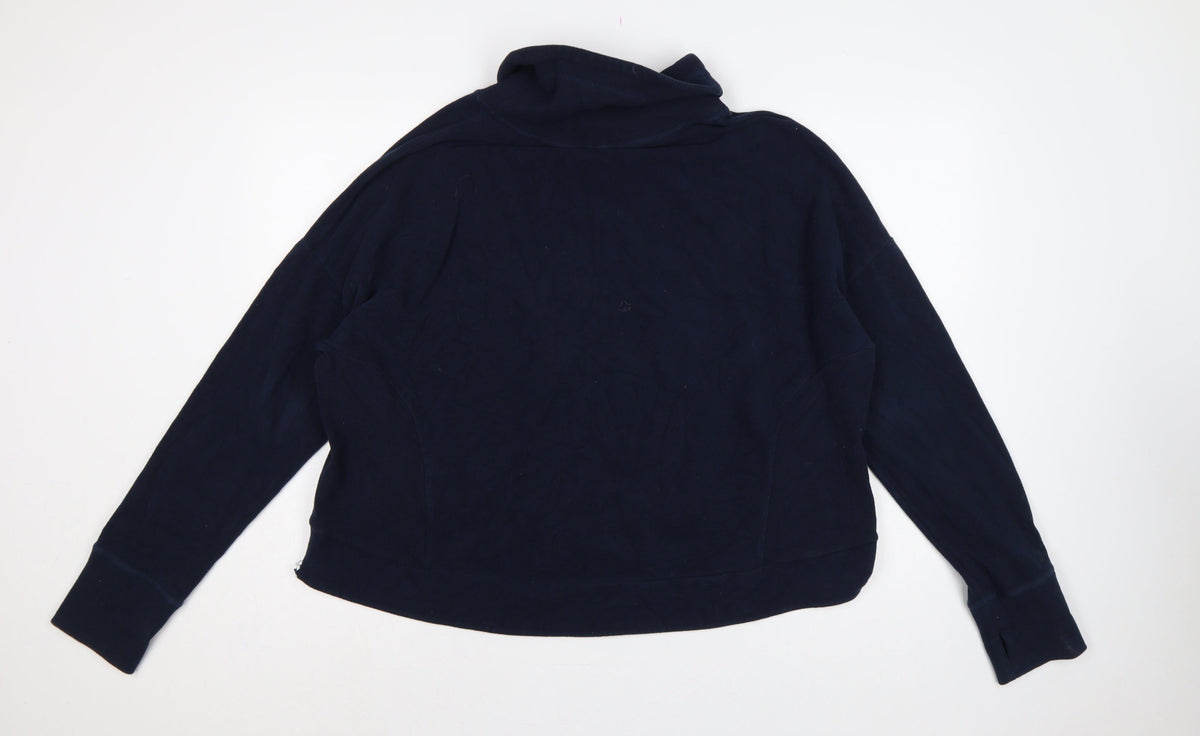 Sweaty Betty Women’s Navy Blue XL Pullover High Neck Sweatshirt