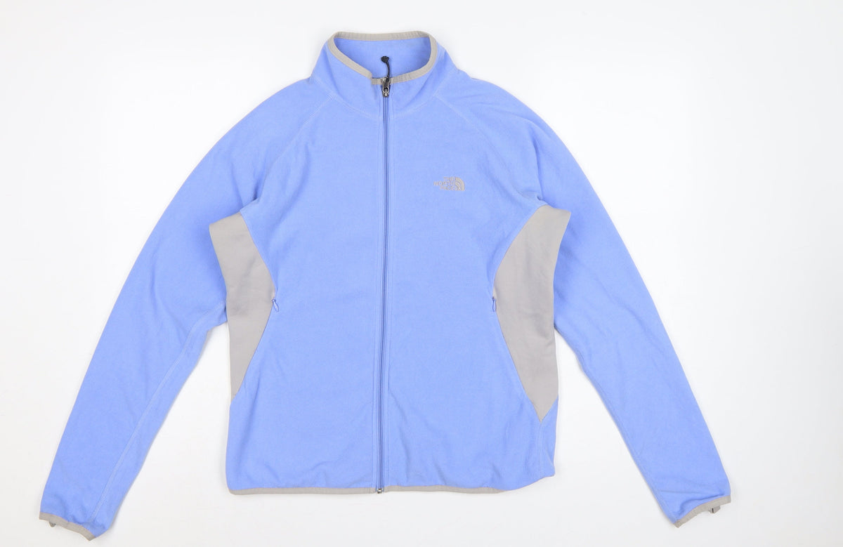 The North Face Women Blue L Flight Series Fleece Full Zip Jacket