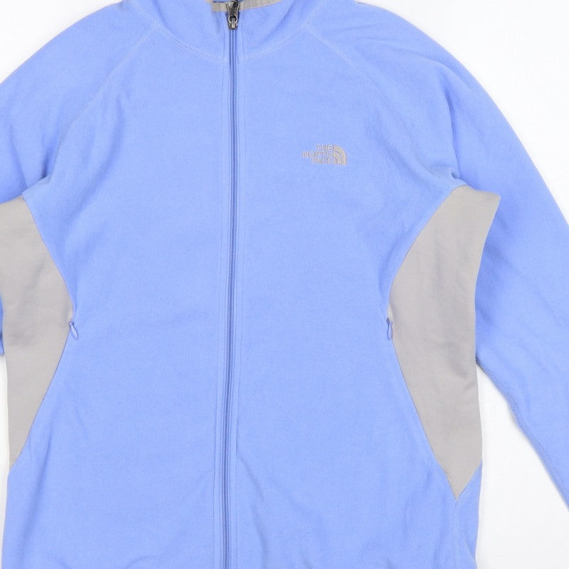 The North Face Women Blue L Flight Series Fleece Full Zip Jacket