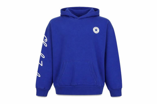 Converse Boys Blue 12-13 Years Pullover Hoodie Logo Graphic Print
