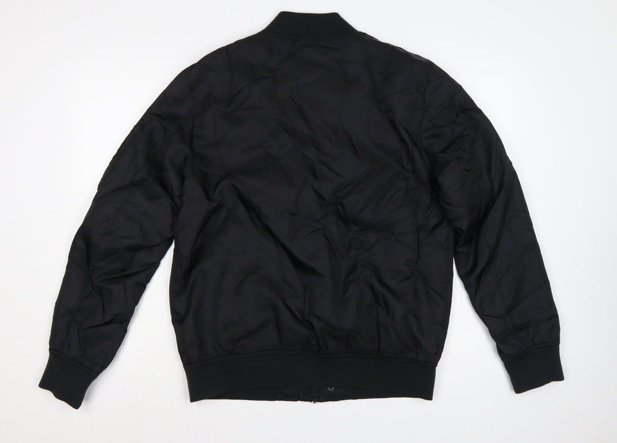 Tortured Genius Men's Black L Nylon Padded Bomber Jacket