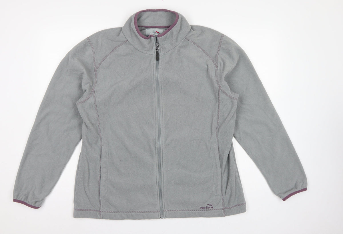 Peter Storm Women’s Grey Fleece Full Zip Jacket Size 18 Outdoor