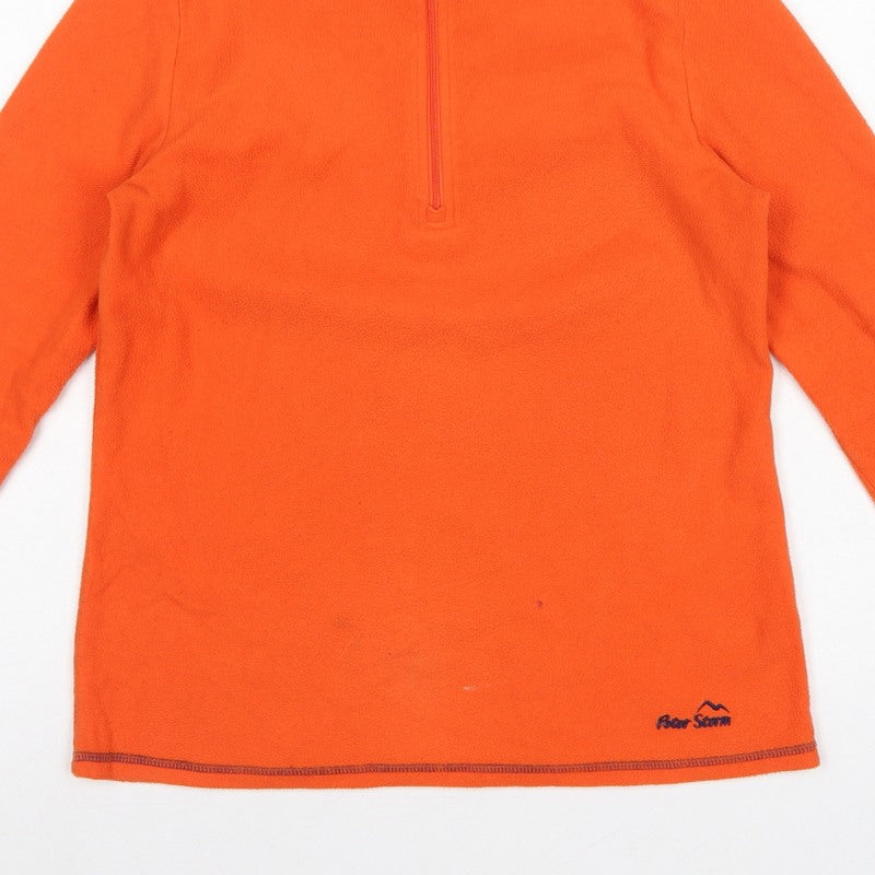 Peter Storm Women’s Orange Size 12 1/4 Zip Fleece Sweatshirt