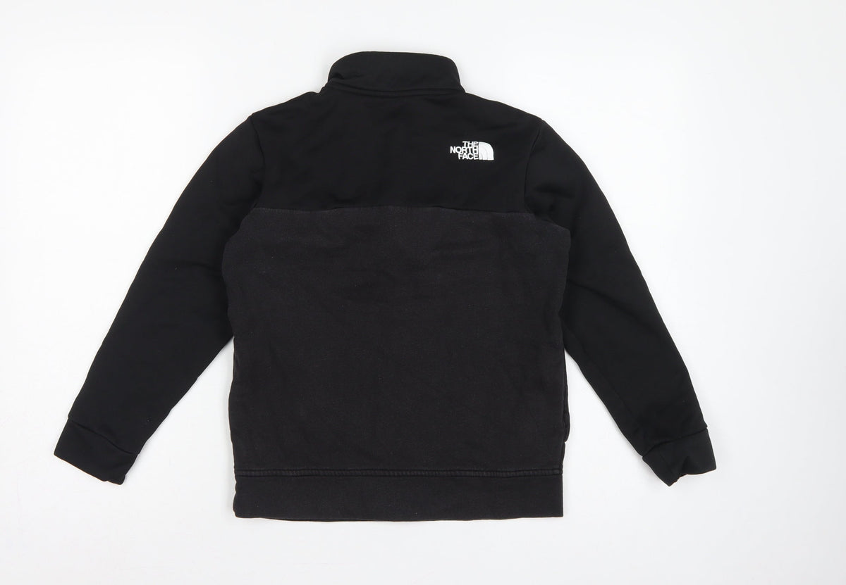The North Face Boys Black L 1/4 Zip Pullover Fleece Sweatshirt