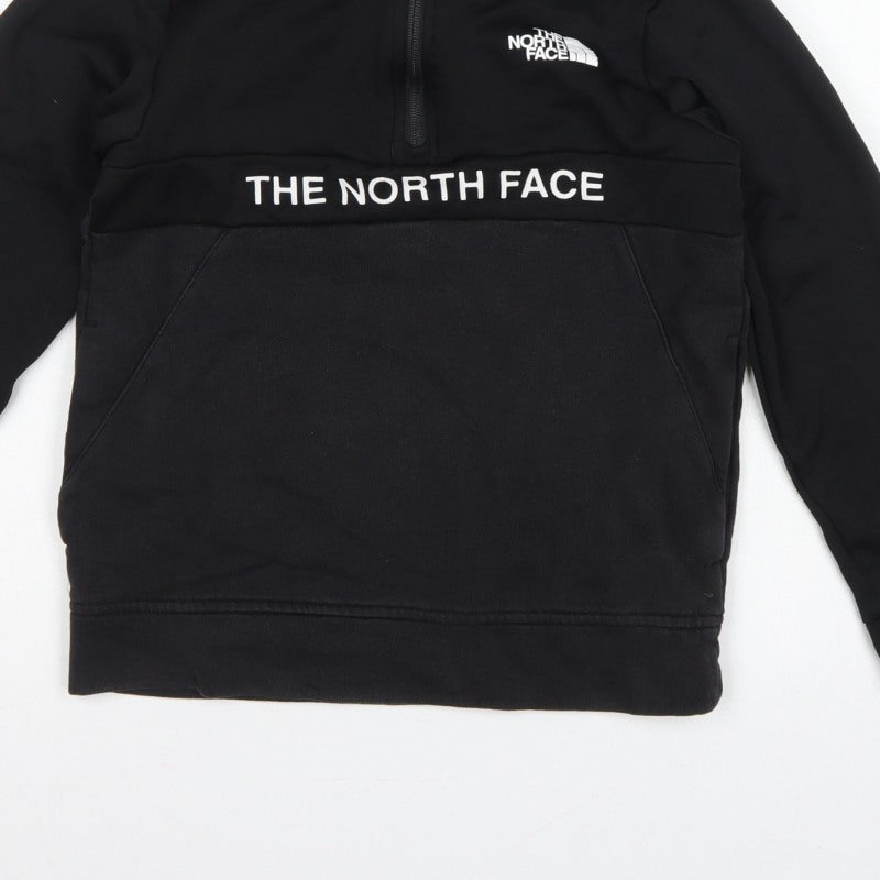 The North Face Boys Black L 1/4 Zip Pullover Fleece Sweatshirt