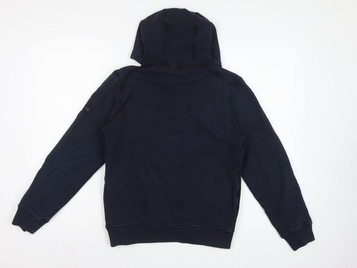 Stone Island Junior Boys Blue 12 Years Pullover Hoodie Kangaroo Pocket