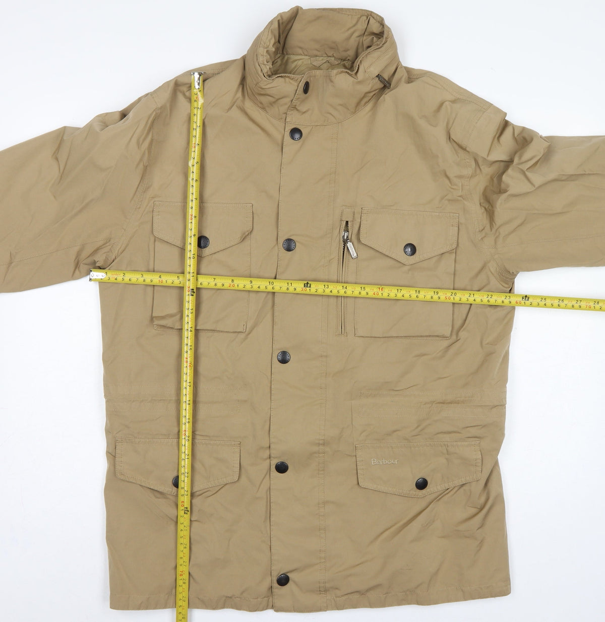 Barbour Men’s Beige L Waterproof Breathable Military Field Jacket