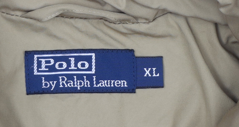 Polo Ralph Lauren Men's Beige XL Basic Full Zip Logo Jacket