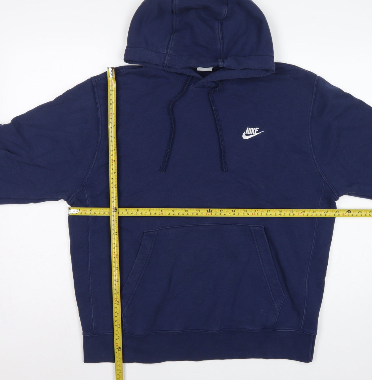 Nike Men’s Blue L Pullover Hoodie Logo Drawstring Pocket