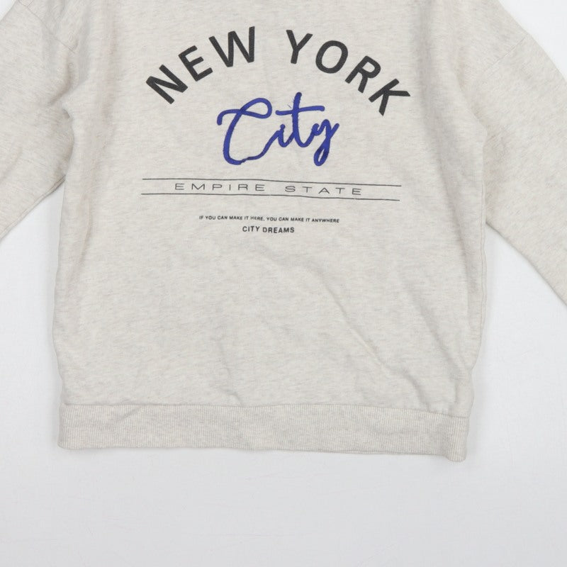 Next Teens Beige UK 6 XS New York City Pullover Sweatshirt