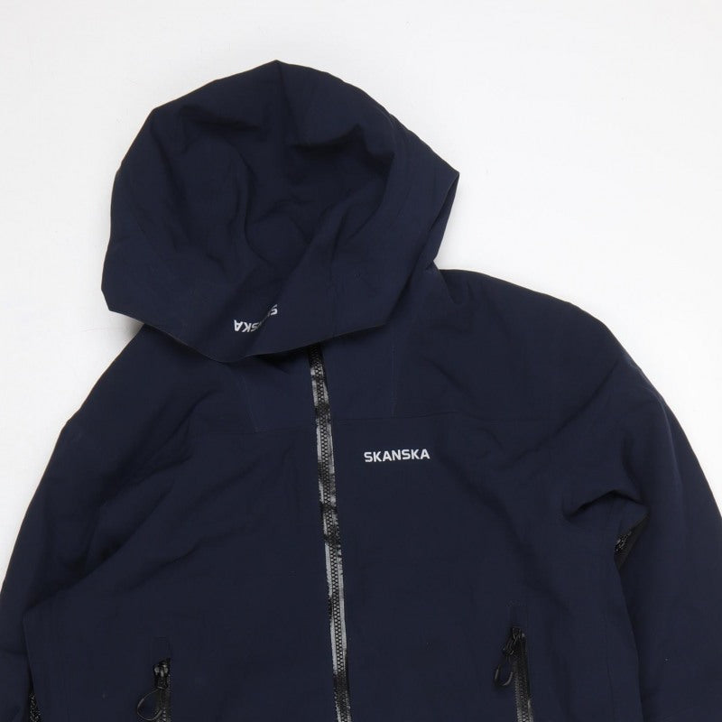 Tracker Skanska Men's Blue L Waterproof Softshell Hooded Work Jacket