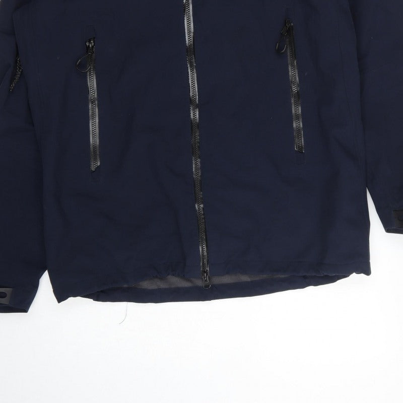 Tracker Skanska Men's Blue L Waterproof Softshell Hooded Work Jacket