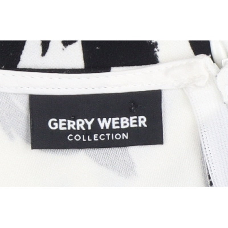 Gerry Weber Women Black White Floral UK 12 Knee Length Sheath Dress