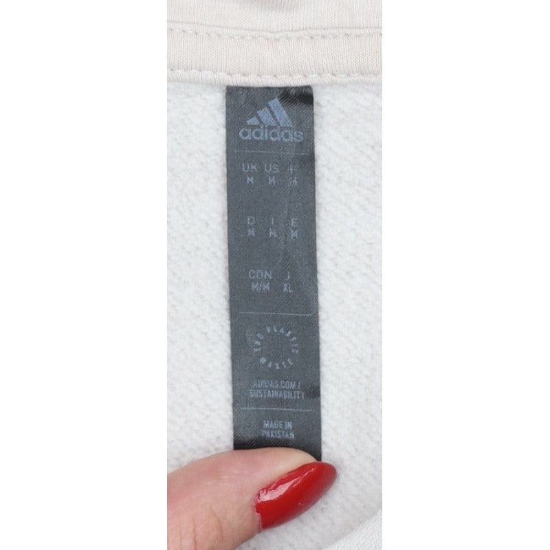Additional view of Adidas Men Beige M Pullover Hoodie Logo Graphic Fleece Sportswear