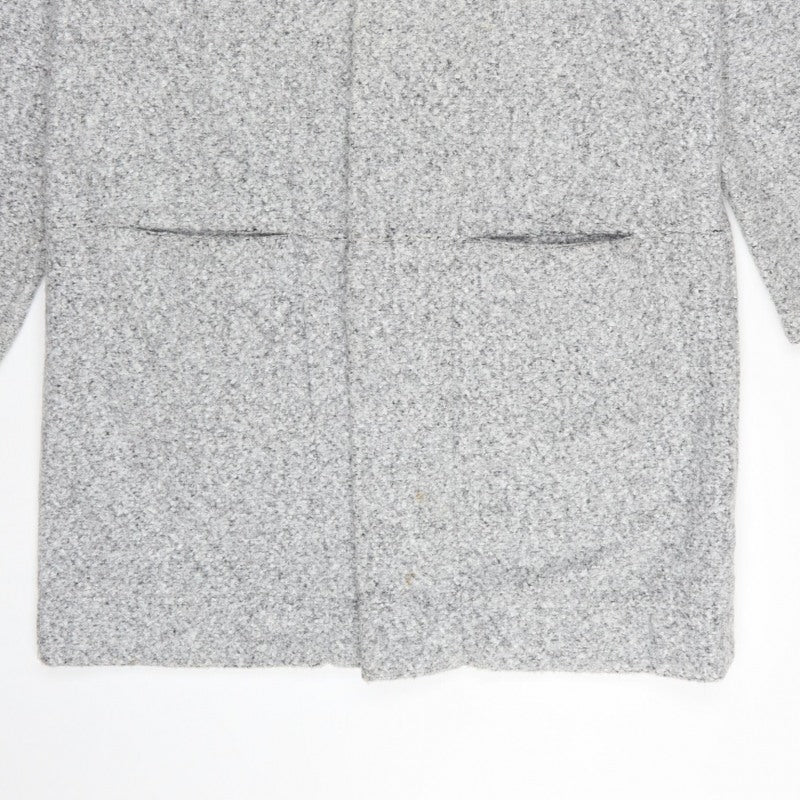 Next Women Grey UK 16 Hooded Full Zip Longline Knit Cardigan Pockets