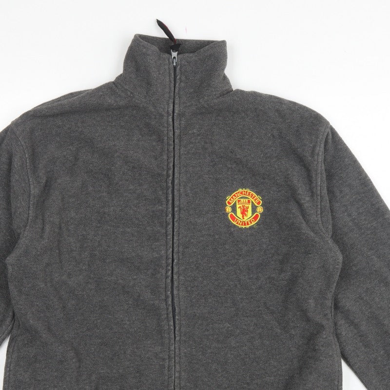 Additional view of Manchester United Men’s Grey S Fleece Full Zip Football Jacket