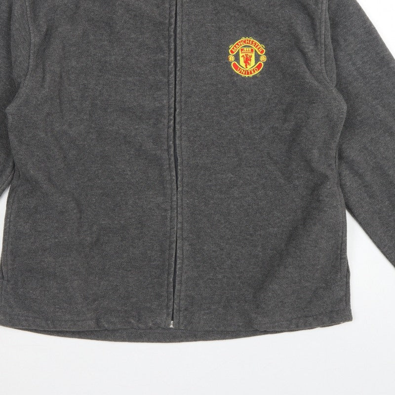 Additional view of Manchester United Men’s Grey S Fleece Full Zip Football Jacket