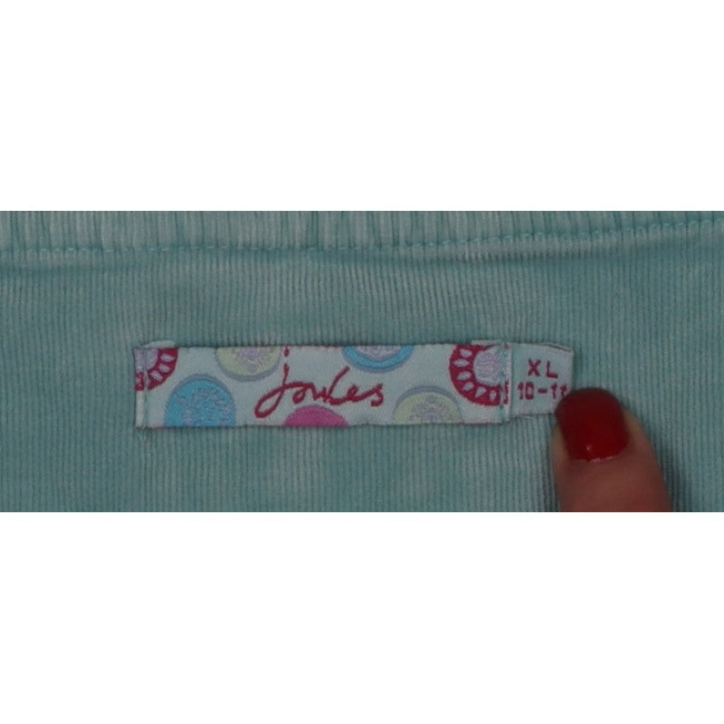 Joules Girls Blue Floral XL 10-11 Years Quarter Zip Pullover Sweatshirt