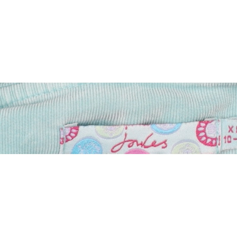 Joules Girls Blue Floral XL 10-11 Years Quarter Zip Pullover Sweatshirt