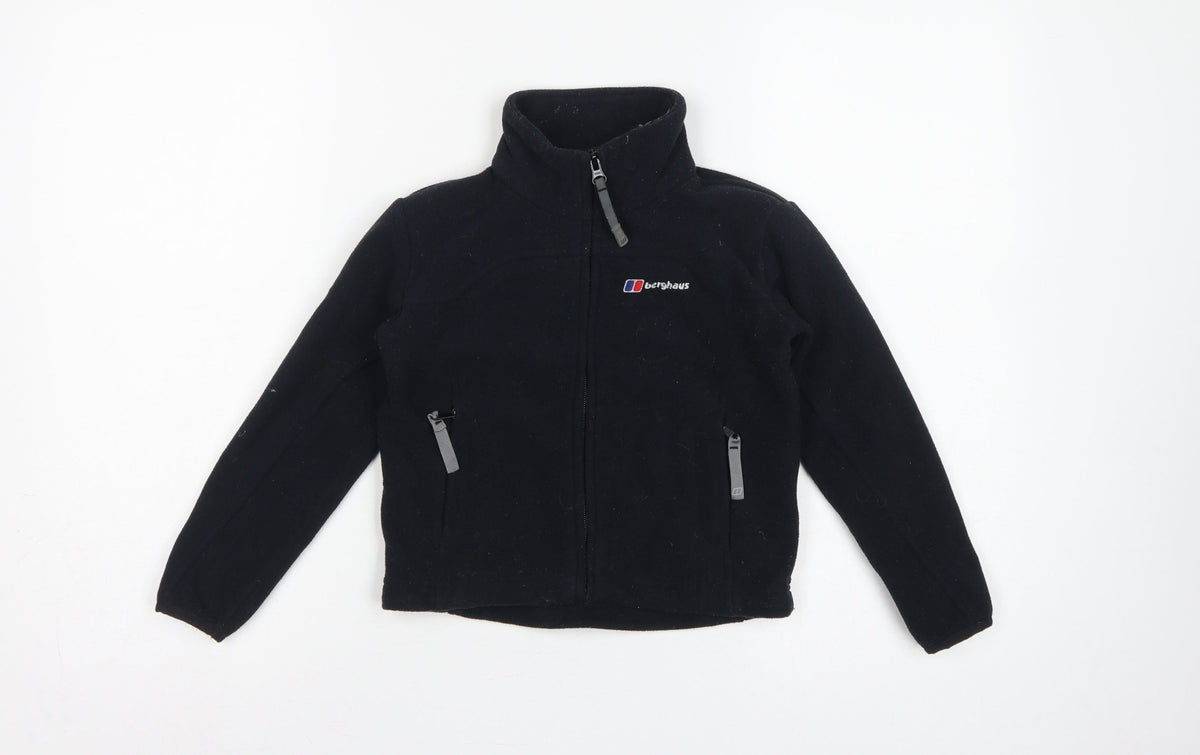 Berghaus Boys Black Fleece Jacket 5-6 Years Full Zip Outdoor
