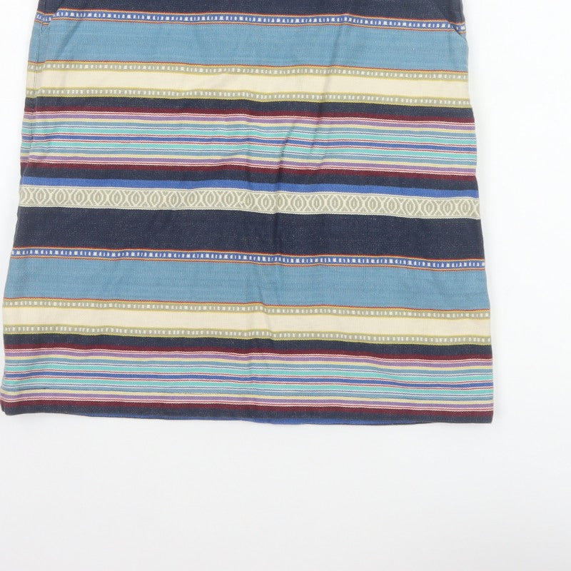 White Stuff Women Multicoloured UK 10 Striped Pencil Knee Skirt Pockets