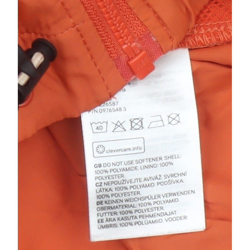H&M Sport Womens Orange UK 16 Hooded Windbreaker Lightweight Jacket