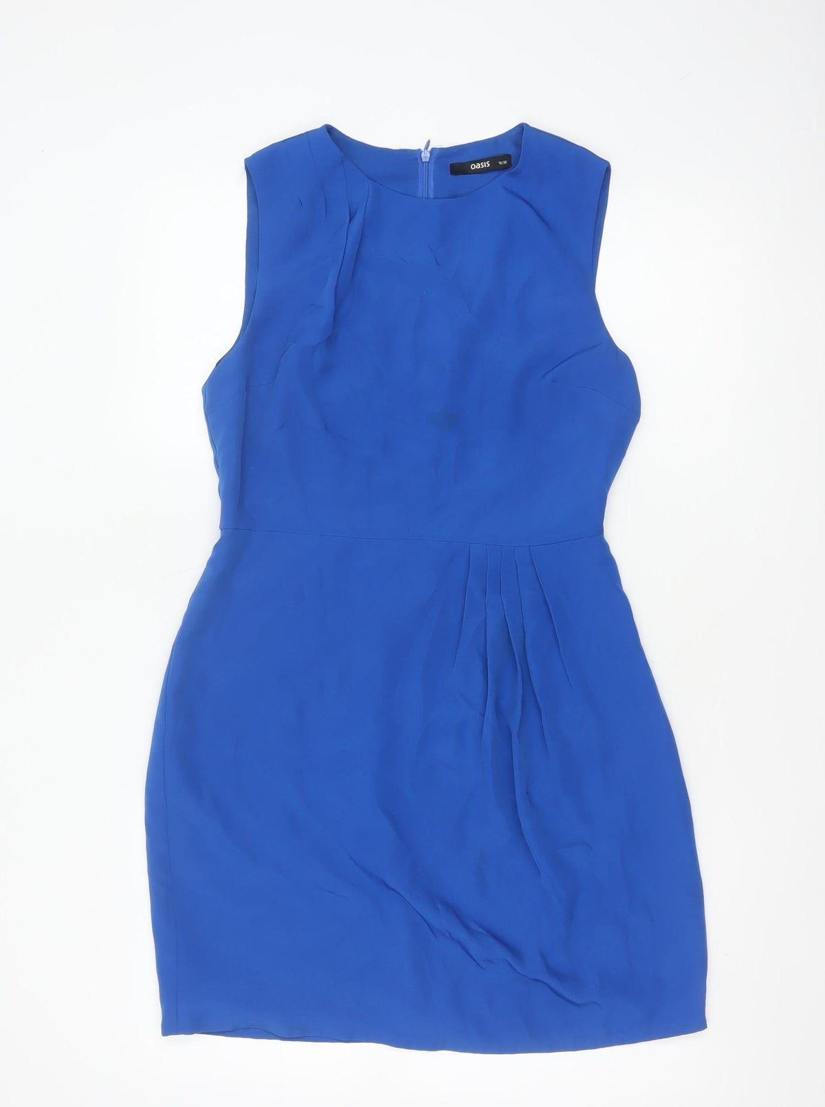 Oasis Women’s Blue UK 10 Sleeveless Sheath Knee Length Dress