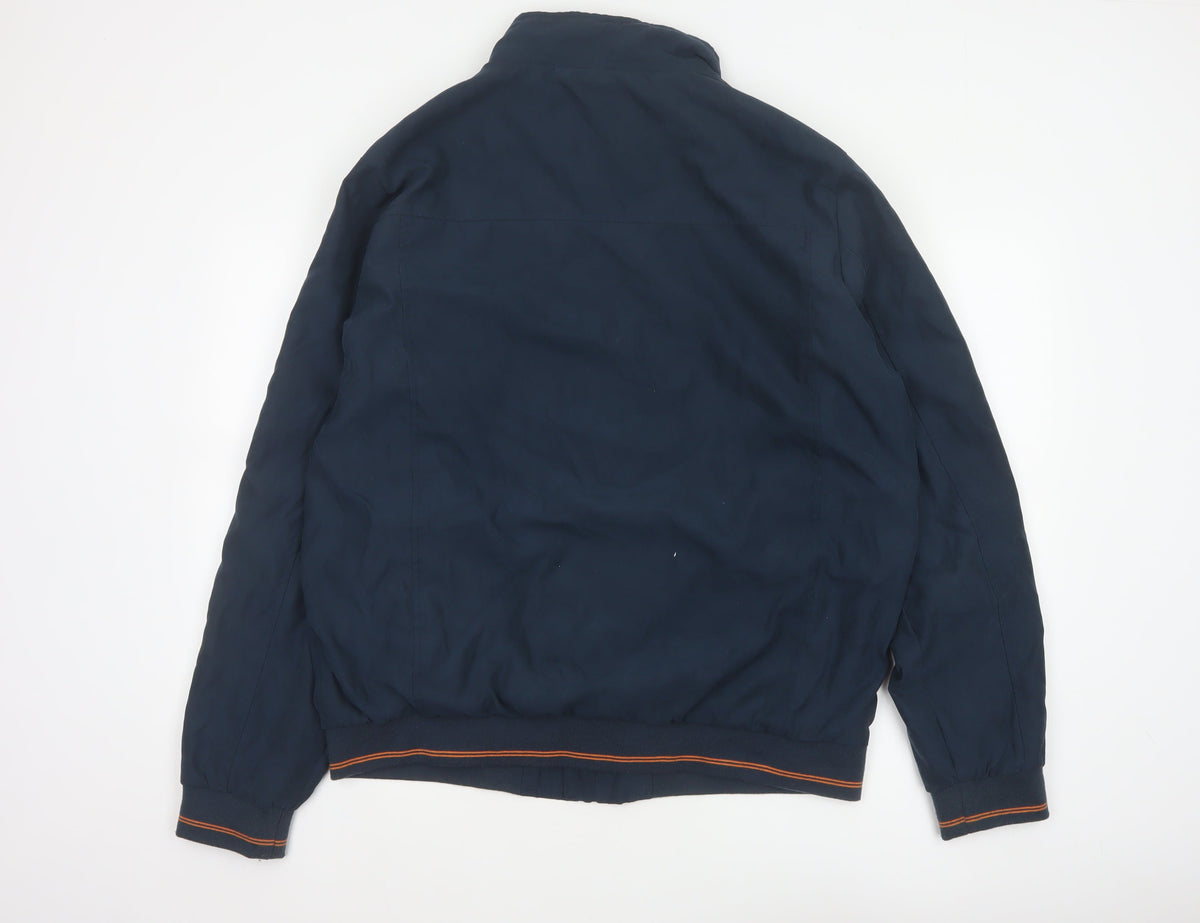 Greenfield Men’s Blue XL Bomber Jacket Full Zip Logo
